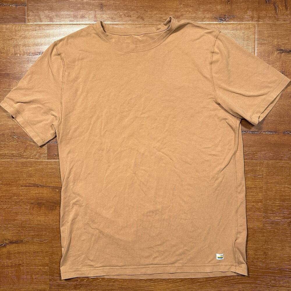 Vuori Tuvalu T Shirt Mens L Orange Brown Pima Cotton Blend Athletic Performance